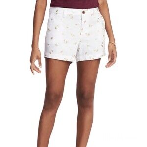 Old Navy Everyday Short Shorts Linen Blend Gold Palm Trees